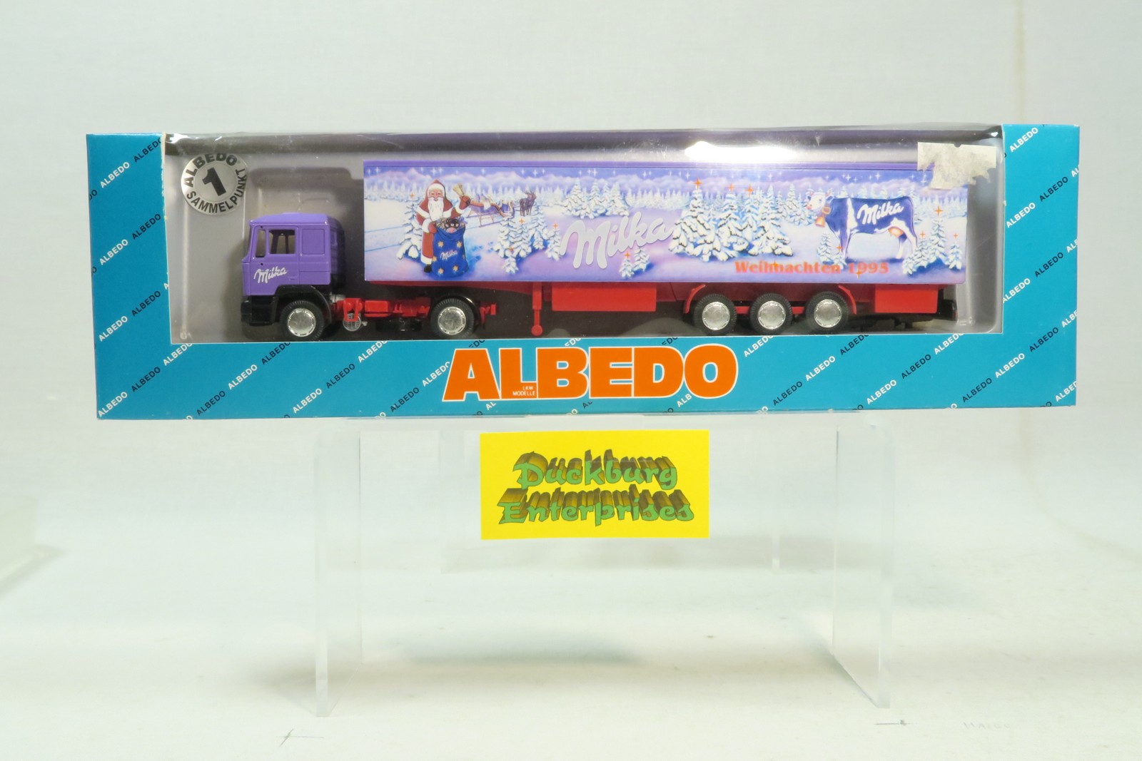 Albedo Herpa 1:87 LKW 800030 MAN Sattelzug Milka Weihnachten 1996 OVP 184997 Albedo Herpa 1:87 LKW 800030 MAN Sattelzug Milka Weihnachten 1996 OVP 184997