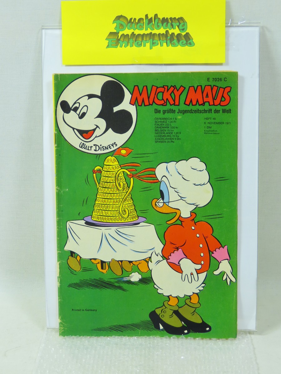 Micky Maus 1971/45 vom 6.11.1971  Ehapa im Zustand (2-3). 157809