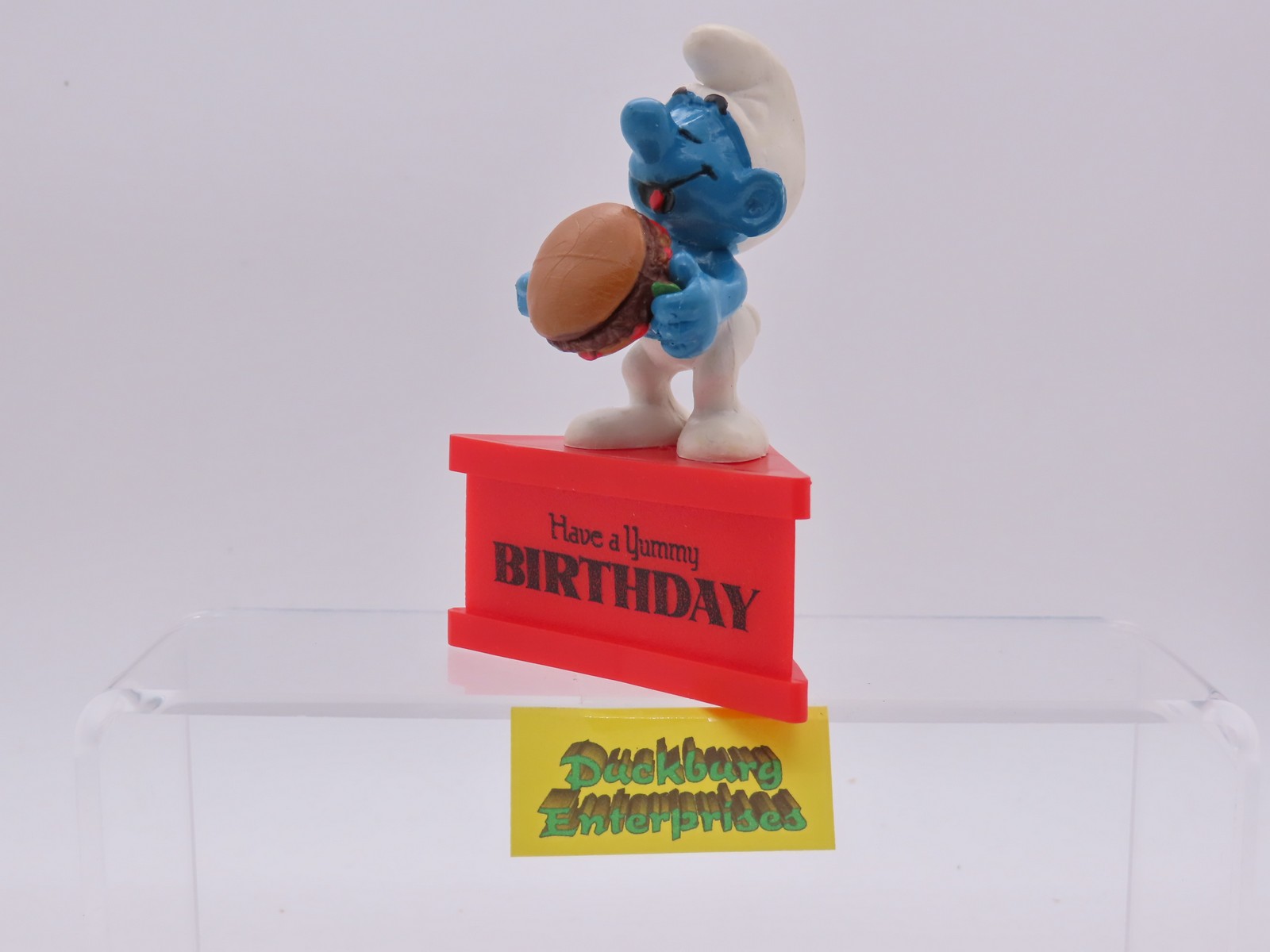 Dreieck Spruchsockel  Hamburger Schlumpf  smurf podest base Schleich 177879