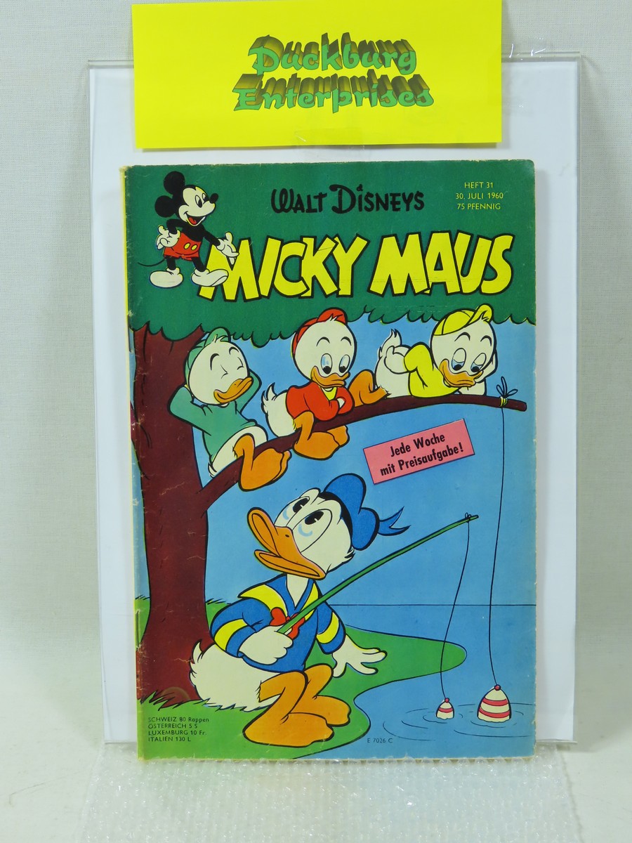 Micky Maus 1960/31 vom 30.7.1960 Ehapa im Zustand (2-3 oS, oSB ). 157739 Micky Maus 1960/31 vom 30.7.1960 Ehapa im Zustand (2-3 oS, oSB ). 157739