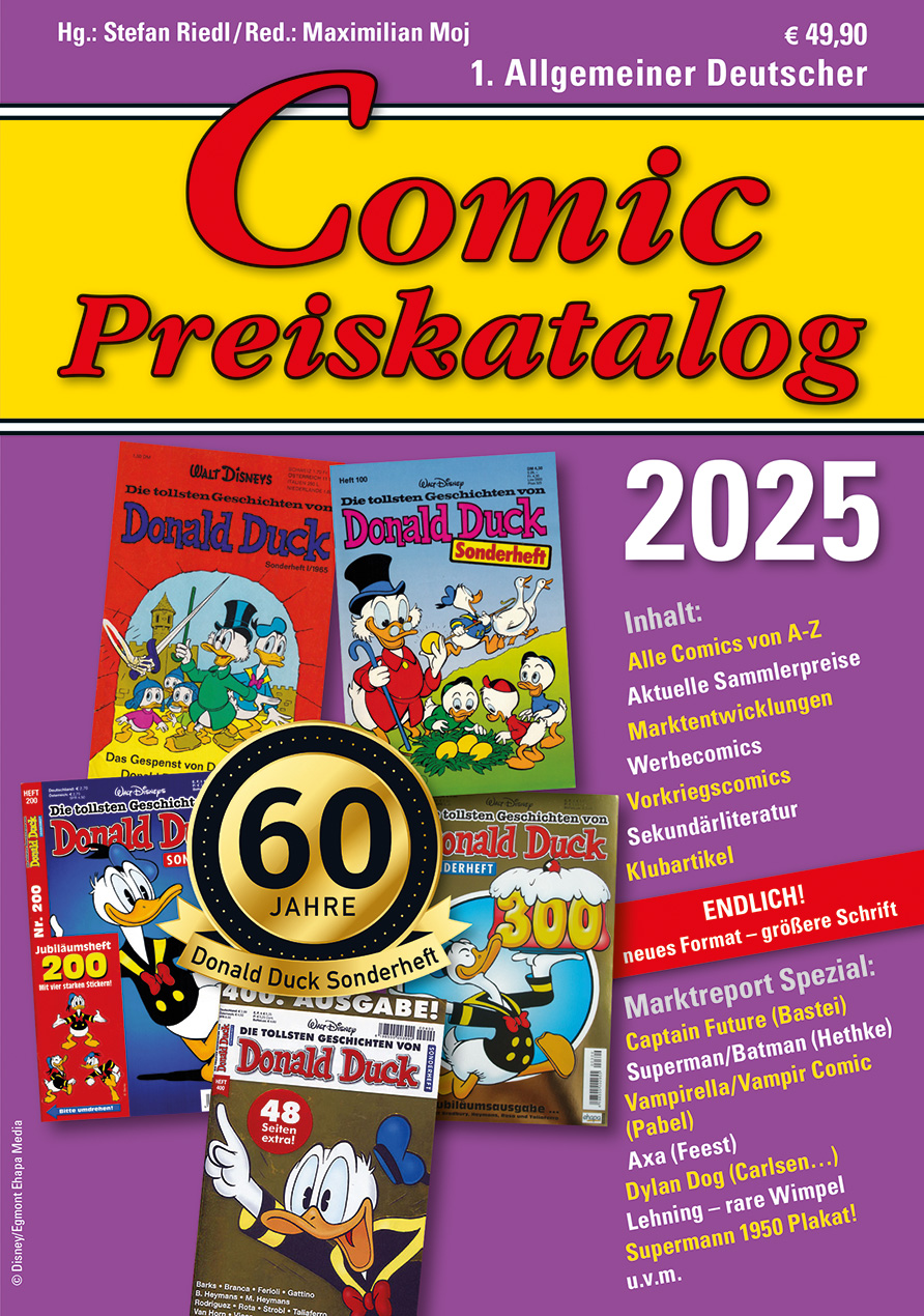 Comic Preiskatalog 2025 Hc Preise für Micky Maus, Sigurd, Nick, Superman Comic Preiskatalog 2025 Hc Preise für Micky Maus, Sigurd, Nick, Superman