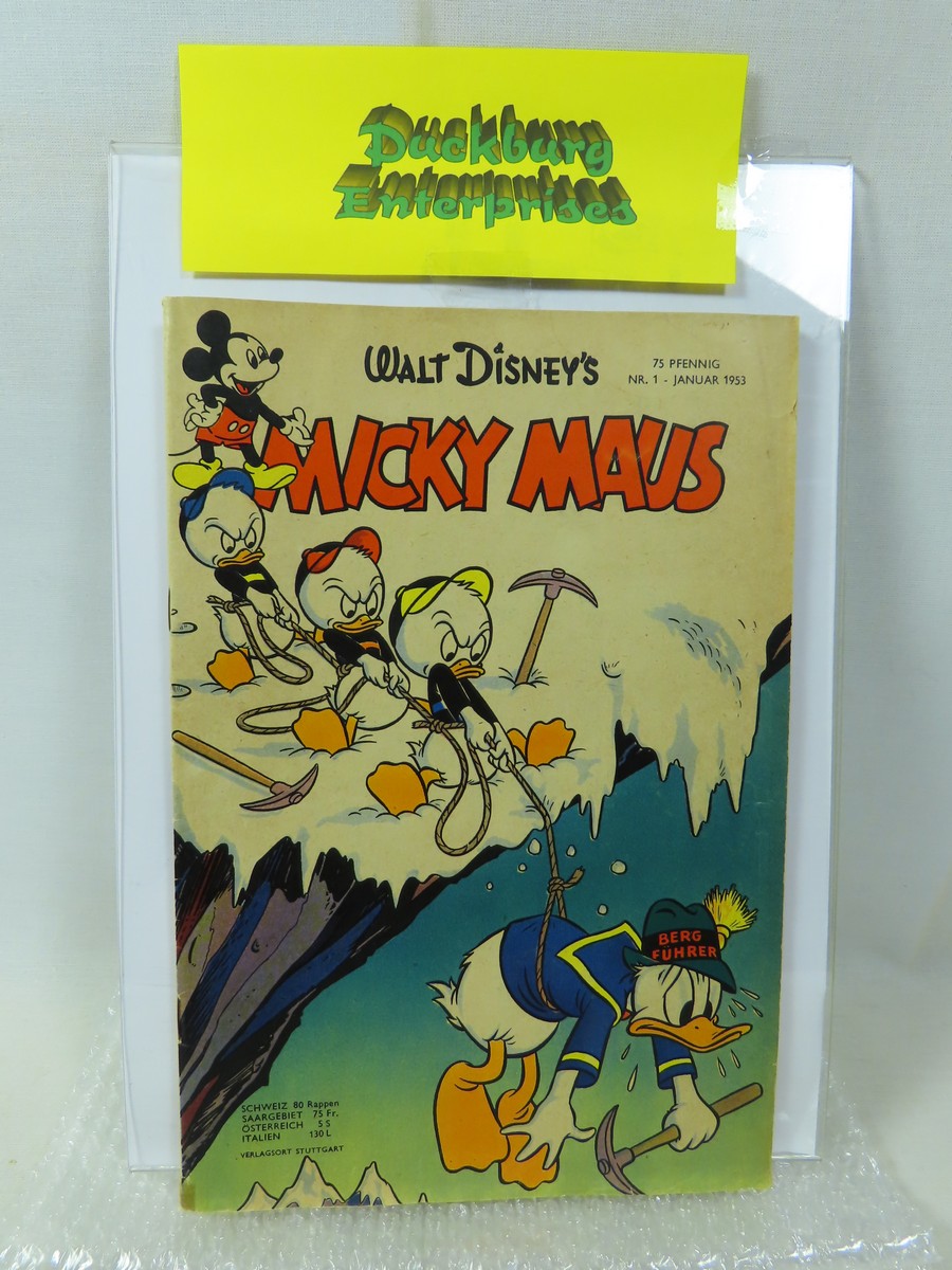 Micky Maus 1953/ 1 vom Januar 1953 Ehapa im Zustand (2/2-3 ). 199108 Micky Maus 1953/ 1 vom Januar 1953 Ehapa im Zustand (2/2-3 ). 199108