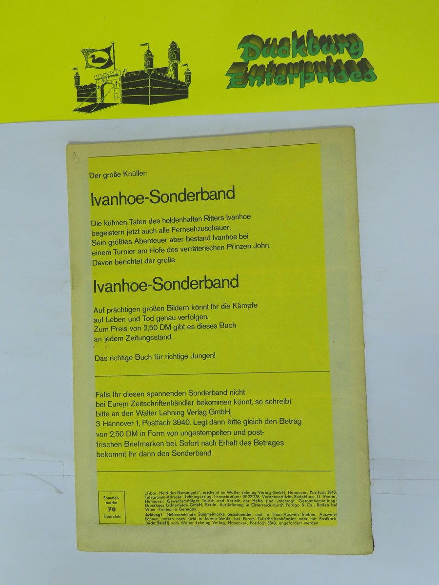 Tibor Großband  Nr.   70  Lehning im Zustand (2-3 ). 158589
