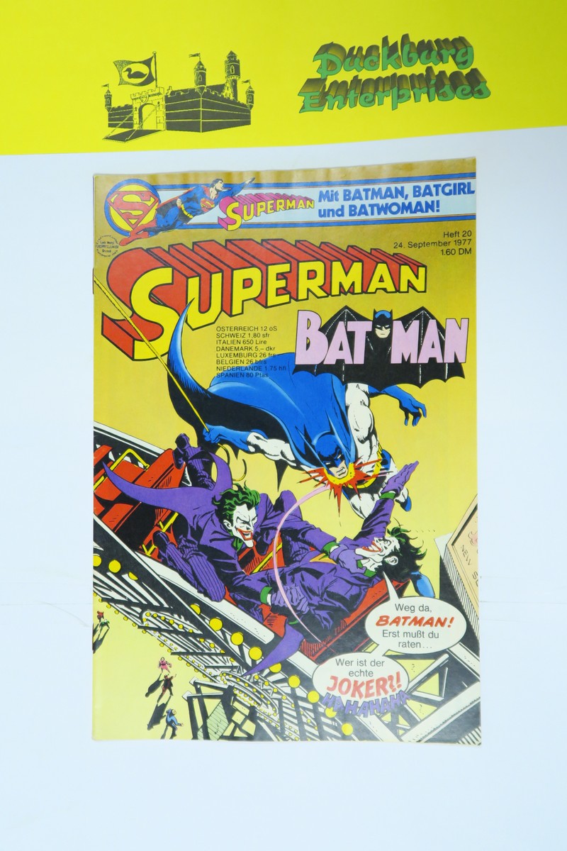 Superman Comic 1977/20 Ehapa im Zustand (1). 162387 Superman Comic 1977/20 Ehapa im Zustand (1). 162387