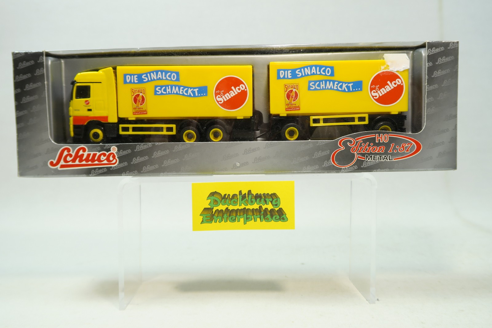 Schuco 1:87 22513 Mercedes Actros Koffersattelzug Sinalco gelb in OVP 173839 Schuco 1:87 22513 Mercedes Actros Koffersattelzug Sinalco gelb in OVP 173839