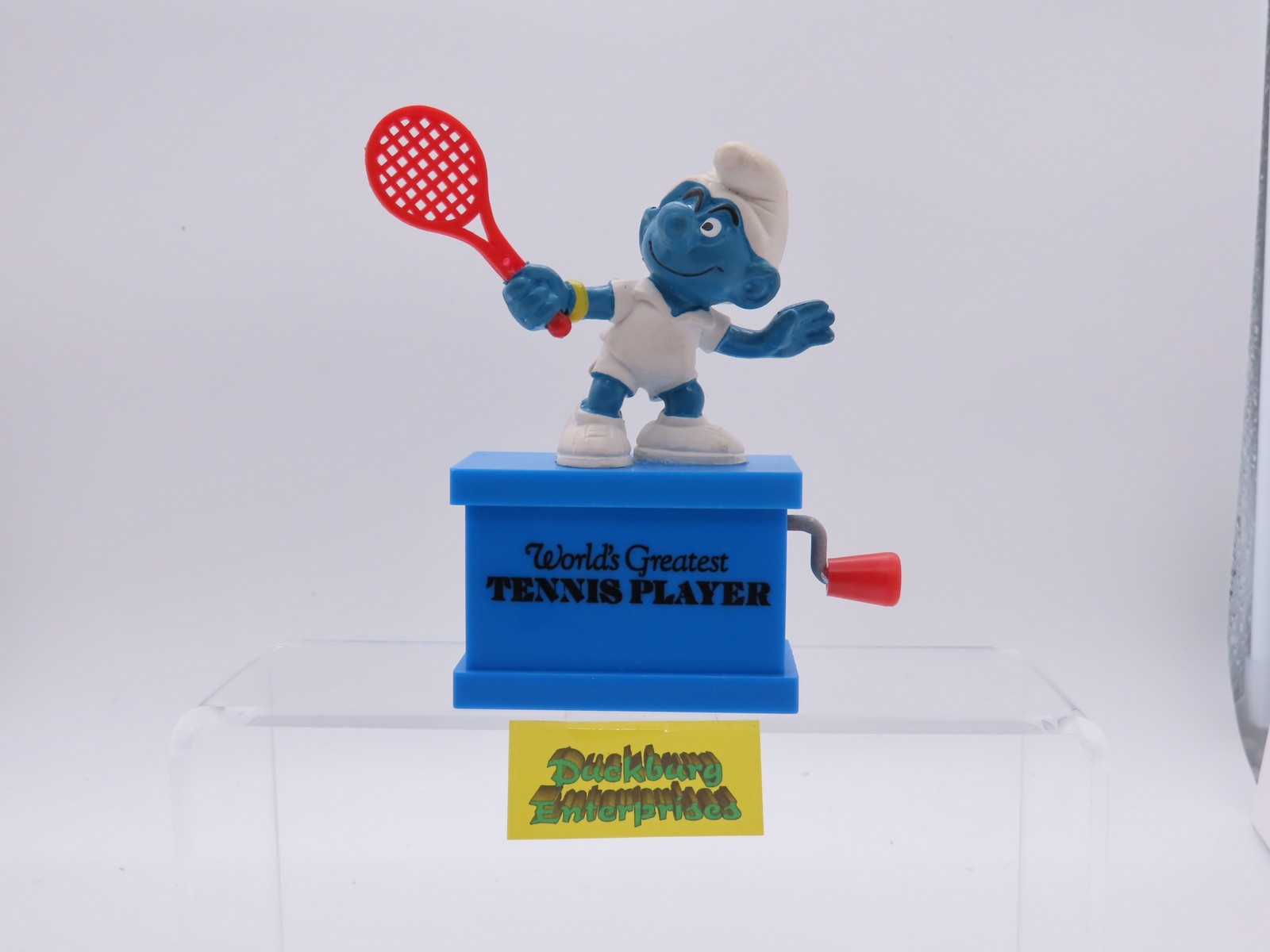 Spieluhr  Tennis Schlumpf  smurf musicbox  SCHLEICH schtroumpf 177905