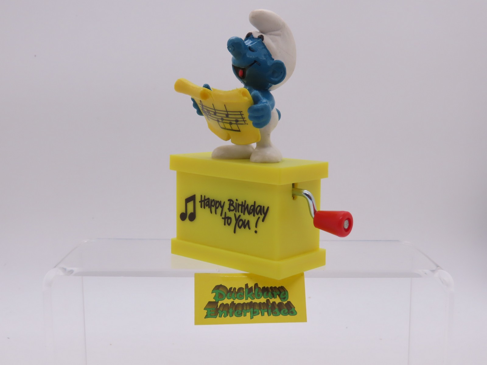 Spieluhr  Sänger Schlumpf  smurf musicbox  SCHLEICH schtroumpf 177919
