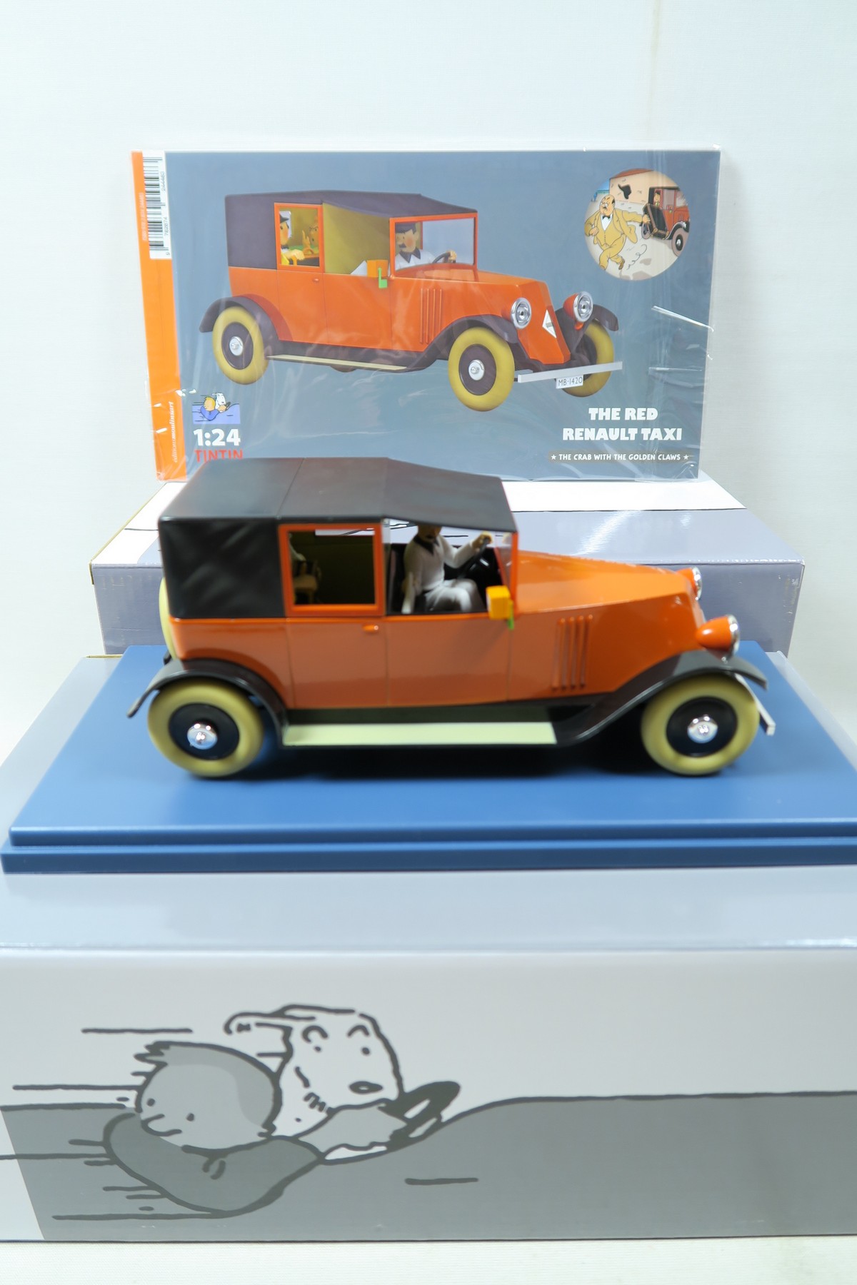 Tim & Struppi Tintin Auto 1/24 rotes Taxi Moulinsart 29925 Tim & Struppi Tintin Auto 1/24 rotes Taxi Moulinsart 29925