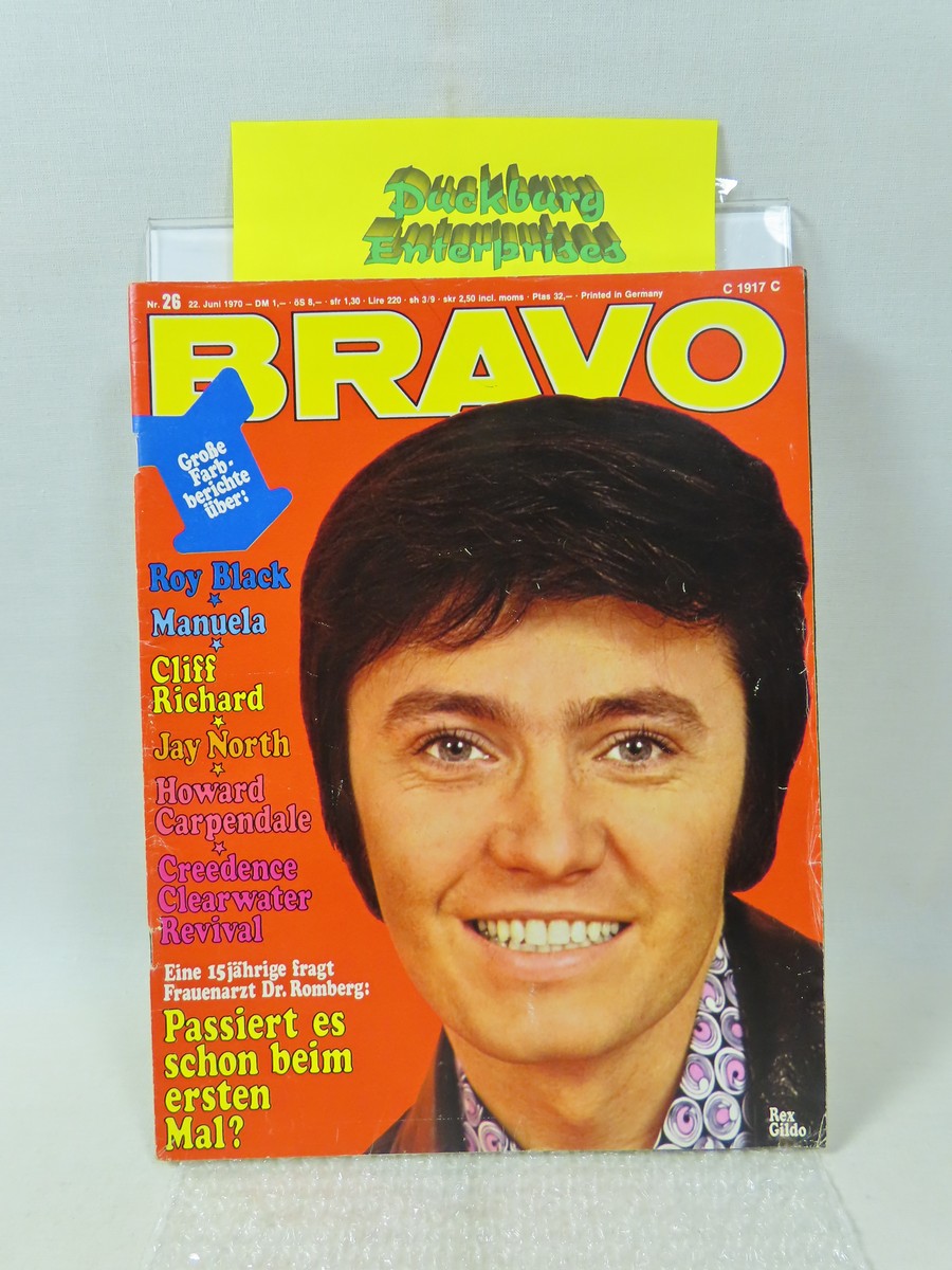Bravo 1970 /26 vom 22.6.1970 Gildo, Alexander, Creedance, Carpendale 159423 Bravo 1970 /26 vom 22.6.1970 Gildo, Alexander, Creedance, Carpendale 159423