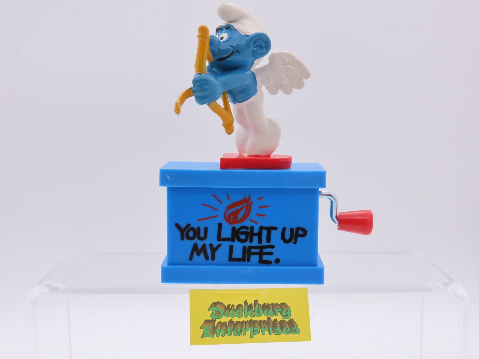 Spieluhr  Amor Schlumpf  smurf musicbox  SCHLEICH schtroumpf 177925