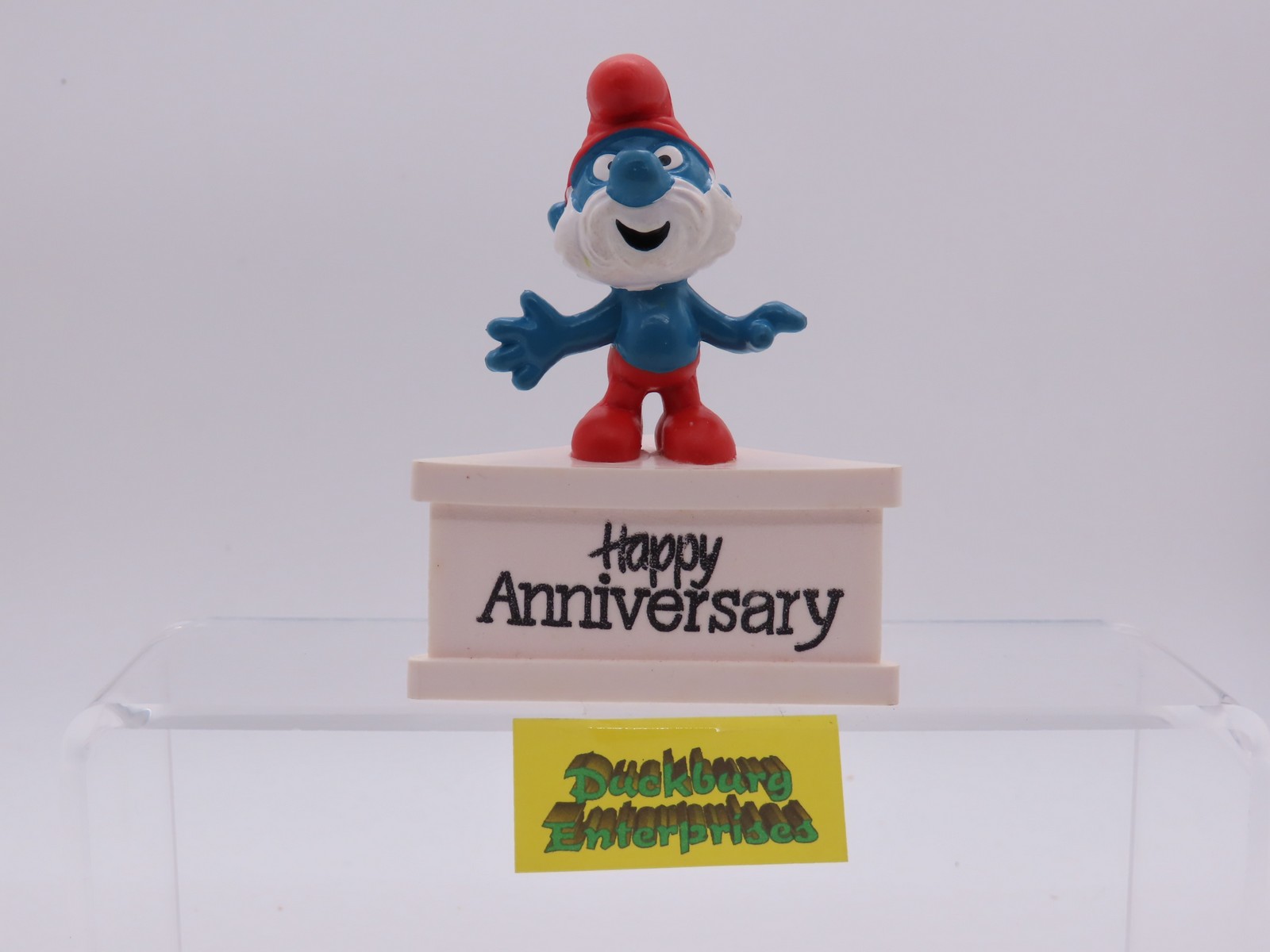 Dreieck Spruchsockel  Papa Schlumpf  smurf podest base Schleich 177889