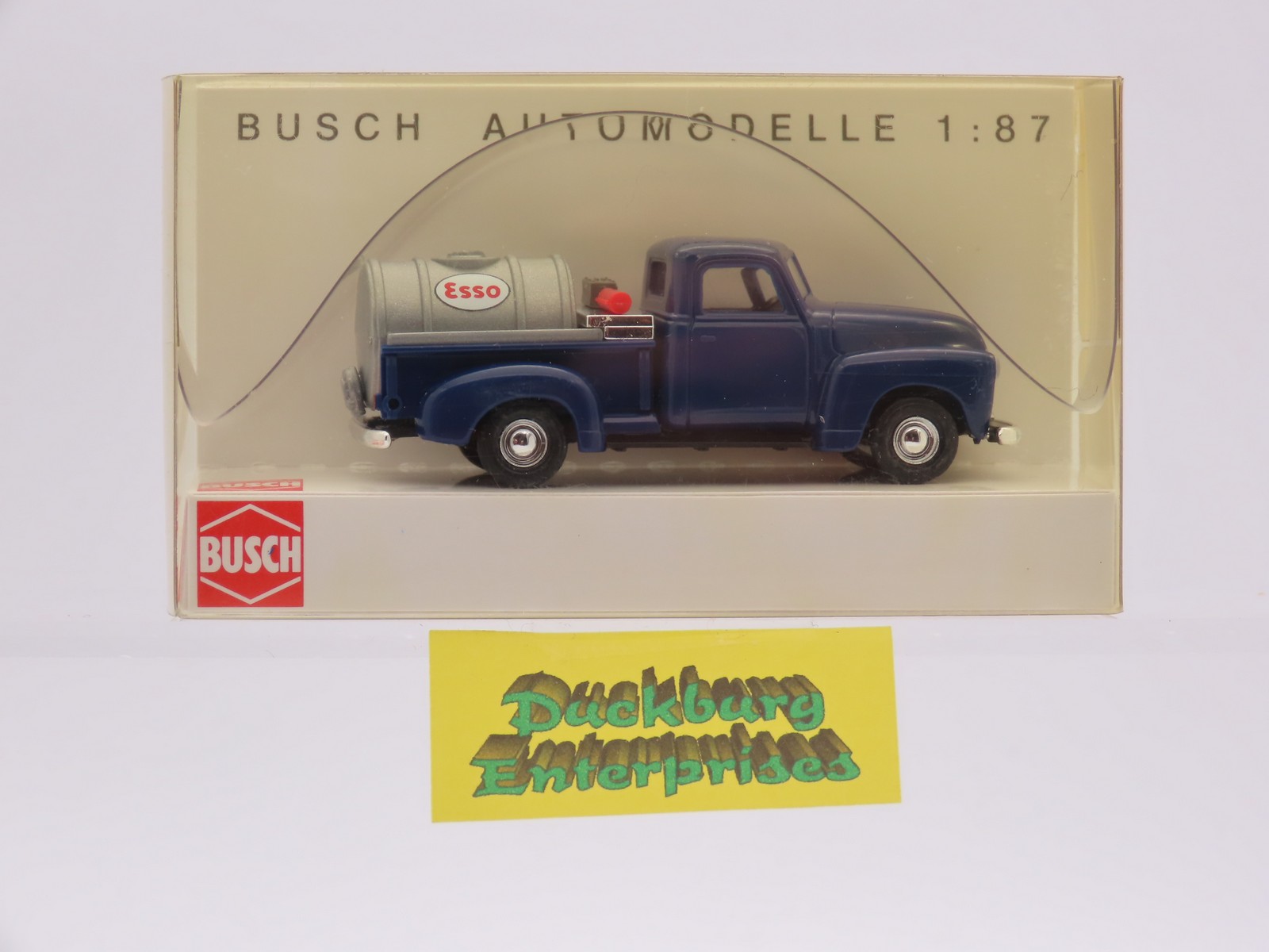 Busch 48214 Chevrolet Pick up ESSO Tankfahrzeug blau in OVP 1:87 187773 Busch 48214 Chevrolet Pick up ESSO Tankfahrzeug blau in OVP 1:87 187773