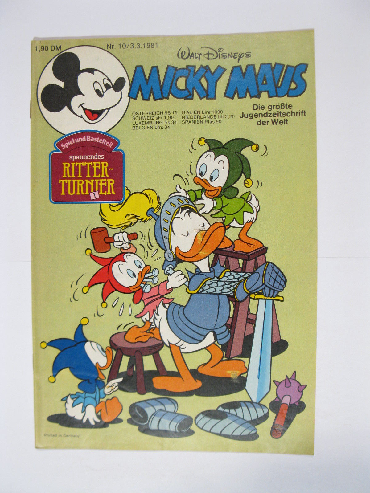 Micky Maus 1981/10 Originalheft vom 3.3.81 im Z (1-2). 77761 Micky Maus 1981/10 Originalheft vom 3.3.81 im Z (1-2). 77761