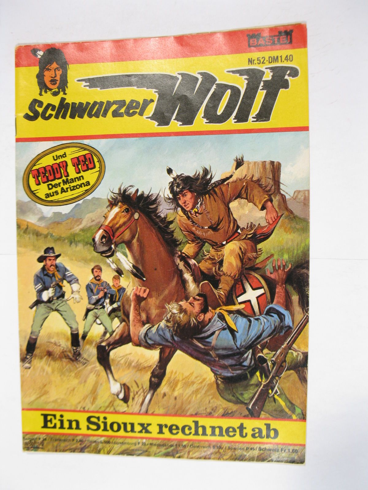 Schwarzer Wolf Nr. 52 Bastei im Zustand (1-2). 86115 Schwarzer Wolf Nr. 52 Bastei im Zustand (1-2). 86115