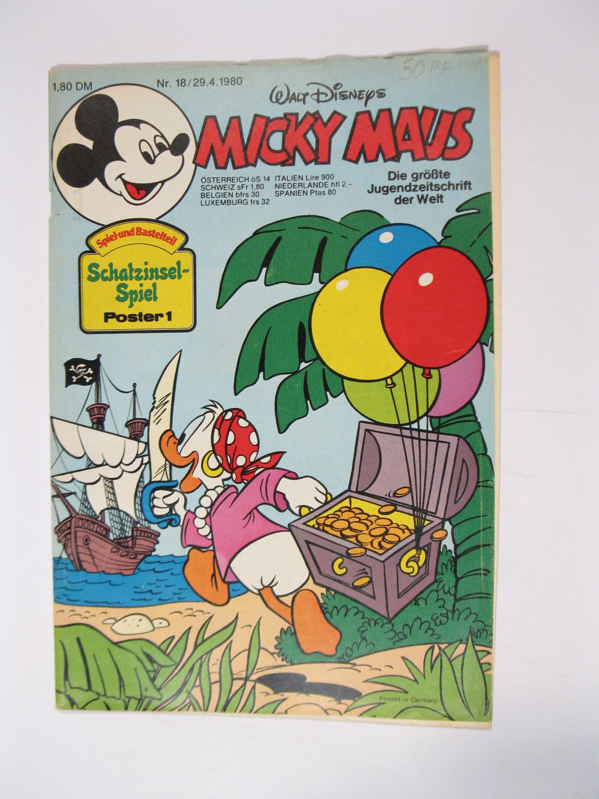 Micky Maus 1980/18 Originalheft vom 29.4.80 im Z (2). 77673 Micky Maus 1980/18 Originalheft vom 29.4.80 im Z (2). 77673