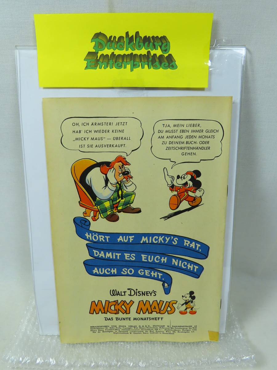 Micky Maus 1952/ 5 vom Mai 1952   Ehapa im Zustand (1/1-2). 199060