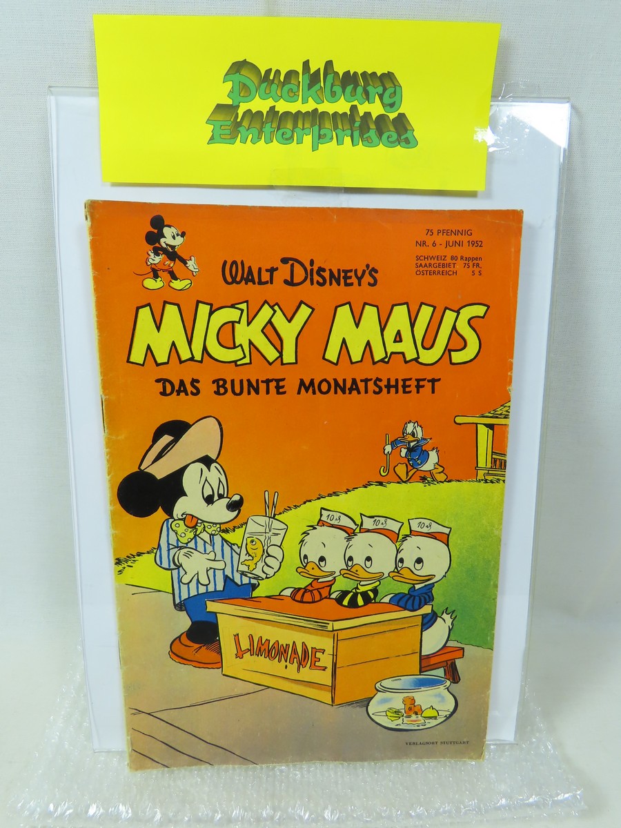 Micky Maus 1952/ 6 vom Juni 1952 Ehapa im Zustand (2). 199066 Micky Maus 1952/ 6 vom Juni 1952 Ehapa im Zustand (2). 199066