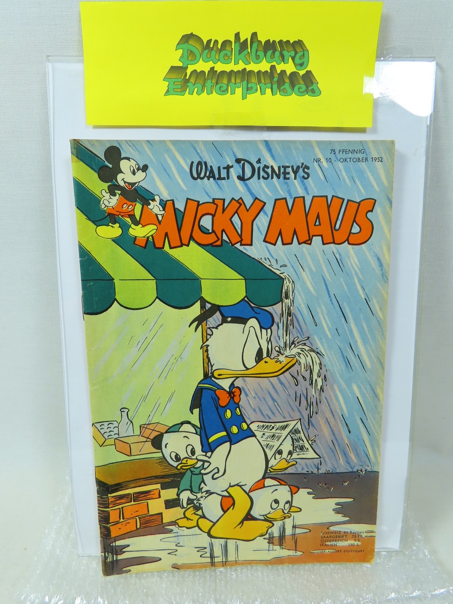 Micky Maus 1952/10 vom Oktober 1952 Ehapa im Zustand (1-2/2). 199090 Micky Maus 1952/10 vom Oktober 1952 Ehapa im Zustand (1-2/2). 199090