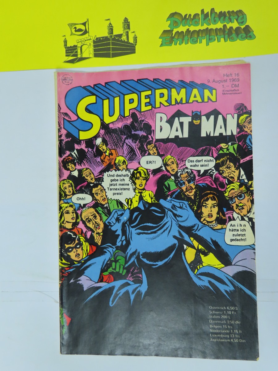 Superman Comic 1969/16 Ehapa im Zustand (2-3). 158123 Superman Comic 1969/16 Ehapa im Zustand (2-3). 158123