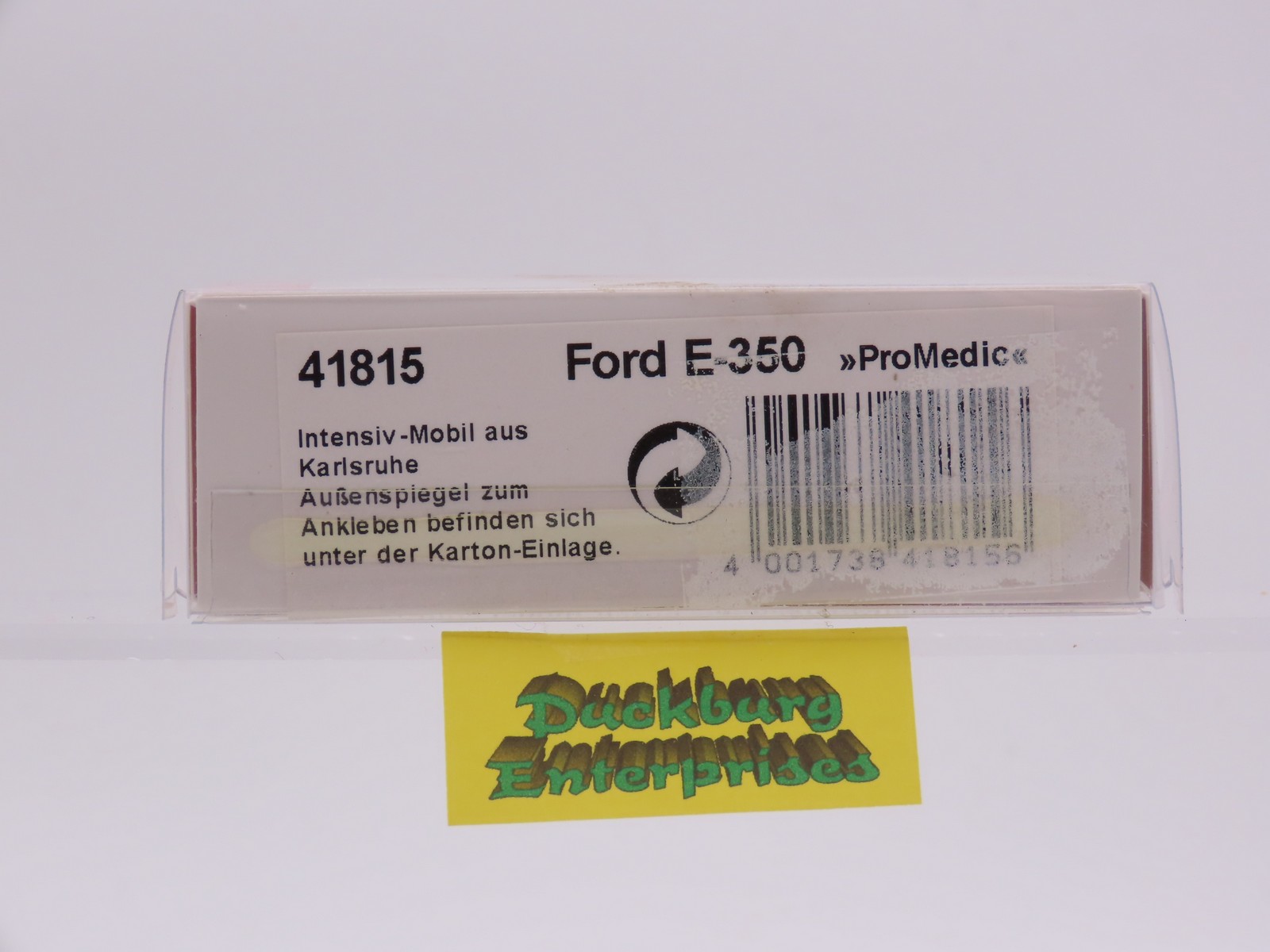 Busch 41815 Ford E 350 ProMedic Intensiv Mobil Karlsruhe weiß in OVP 1:87 187791