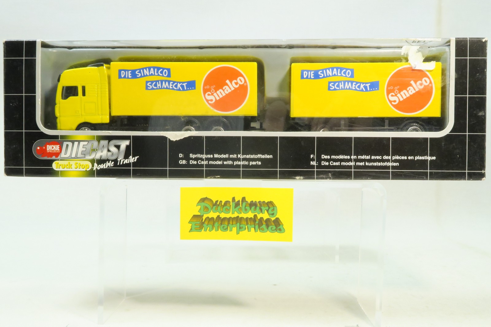 Dickie 1:87 LKW 3415854 MAN Koffer Sattelzug Sinalco in OVP 175013 Dickie 1:87 LKW 3415854 MAN Koffer Sattelzug Sinalco in OVP 175013