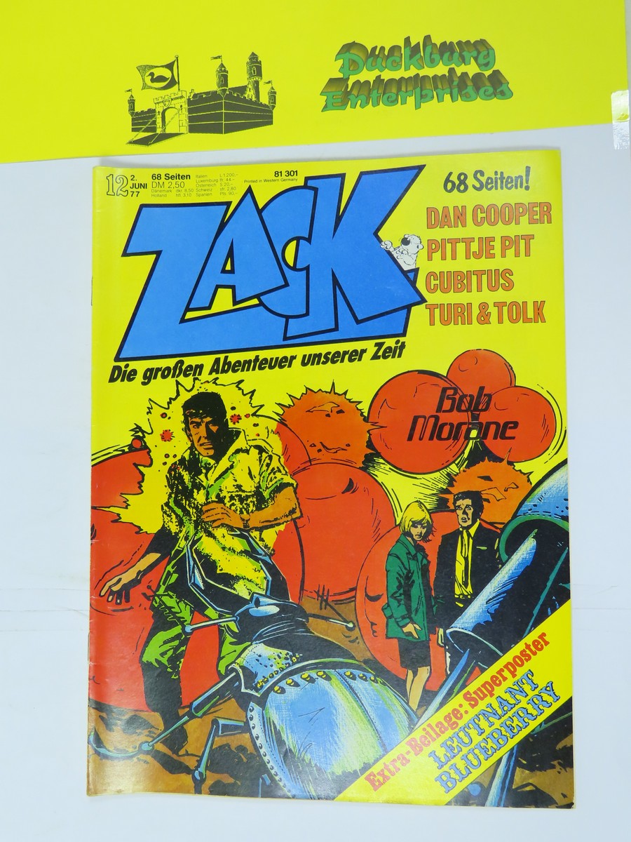 ZACK  Comic mit Beilage Nr. 77/12 Koralle Vlg. im Zustand (2). 151643 ZACK  Comic mit Beilage Nr. 77/12 Koralle Vlg. im Zustand (2). 151643