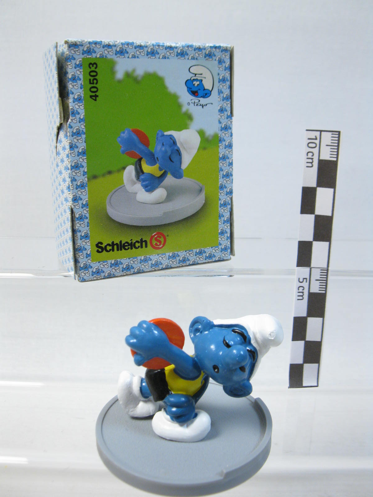 Diskuswerfer in Box Super Schlumpf Schleich 40503 smurf 131085 Diskuswerfer in Box Super Schlumpf Schleich 40503 smurf 131085
