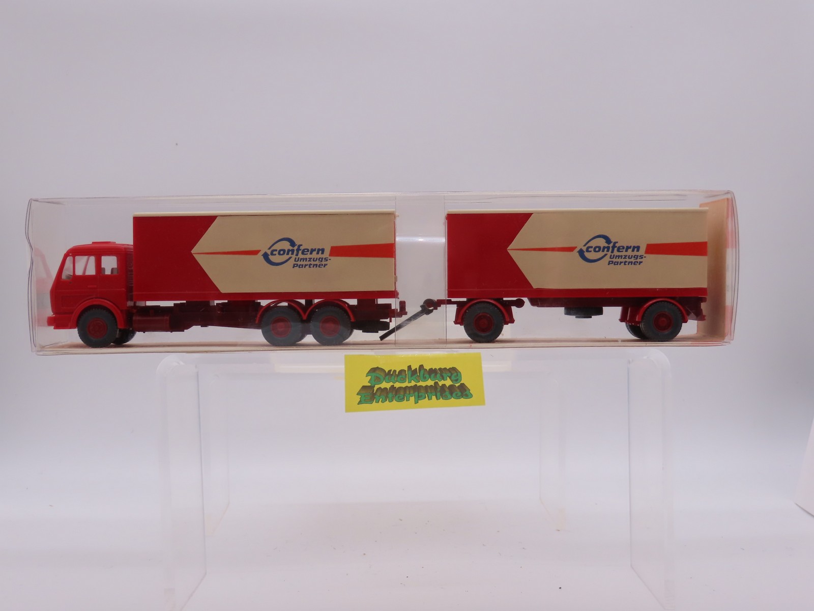 Wiking 457 Mercedes Benz 1632 Kofferlastzug Confern Umzug rot OVP 1:87 188129