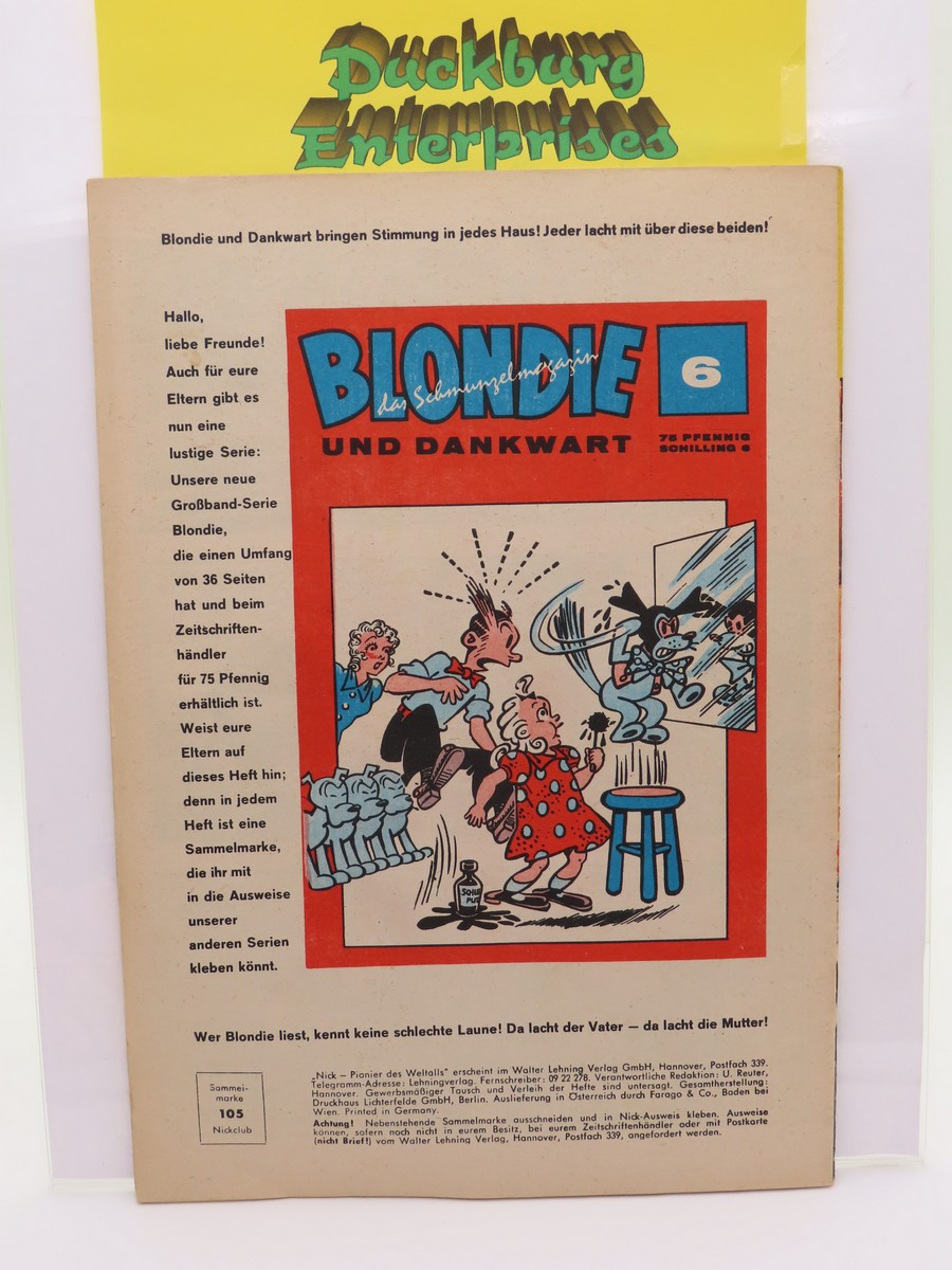 NICK  Großband FEHLDRUCK Nr. 105  Lehning im Zustand (1). 198071