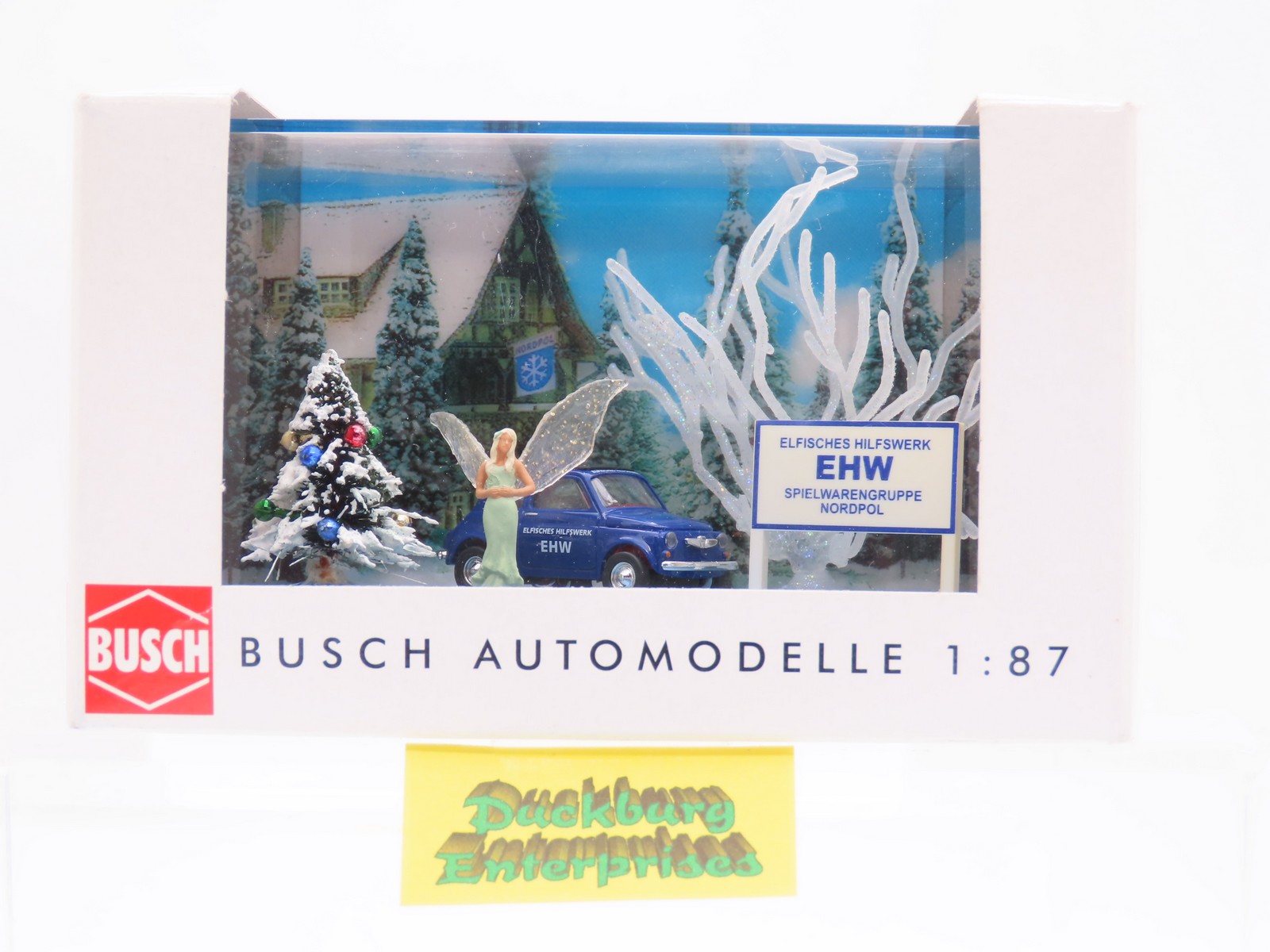 Busch 48755 Puch 500 Elfisches Hilfswerk Nordpol Diorama blau in OVP 1:87 188063 Busch 48755 Puch 500 Elfisches Hilfswerk Nordpol Diorama blau in OVP 1:87 188063