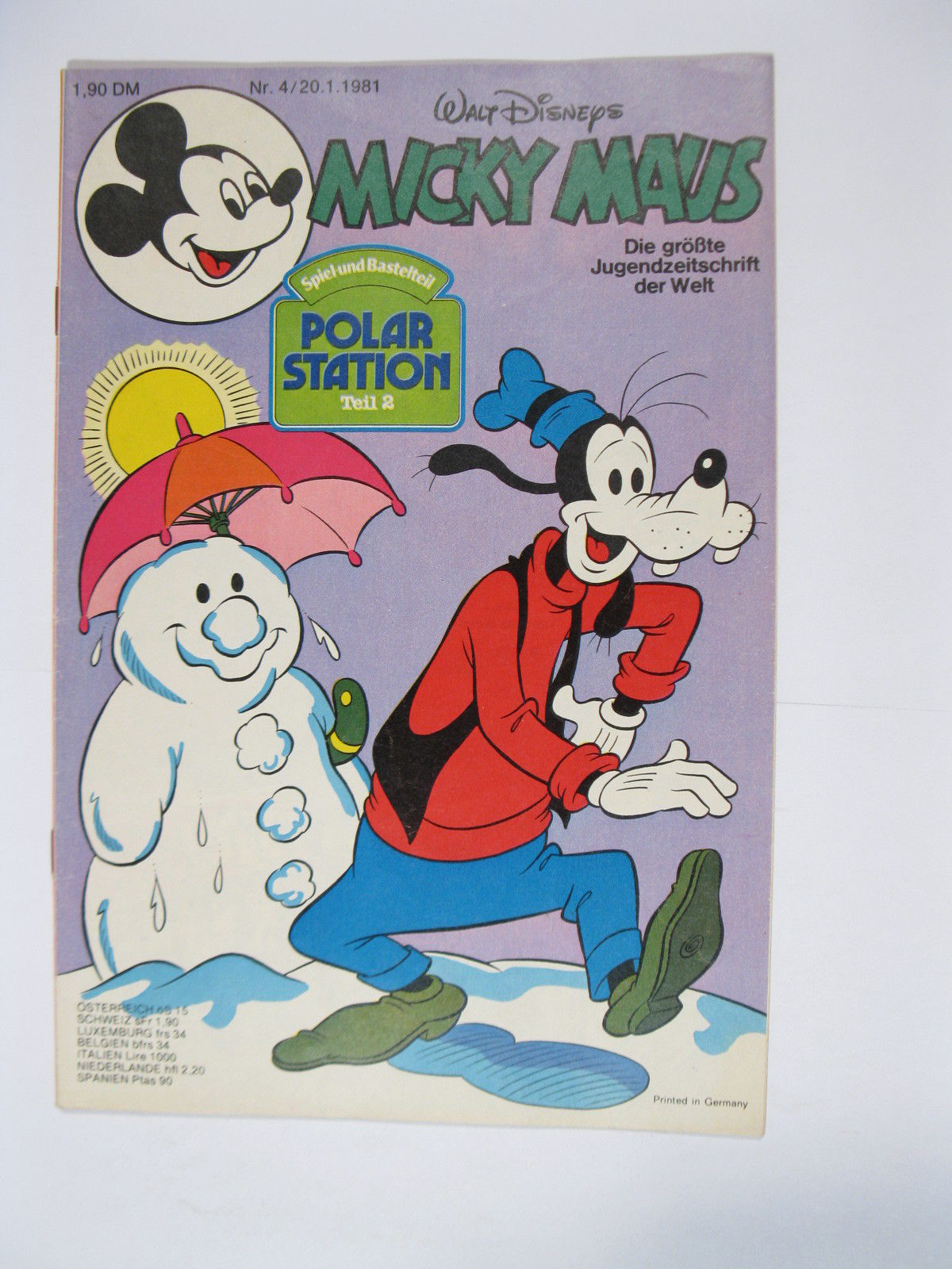 Micky Maus 1981/ 4 Originalheft vom 20.1.81 im Z (1). 77745 Micky Maus 1981/ 4 Originalheft vom 20.1.81 im Z (1). 77745