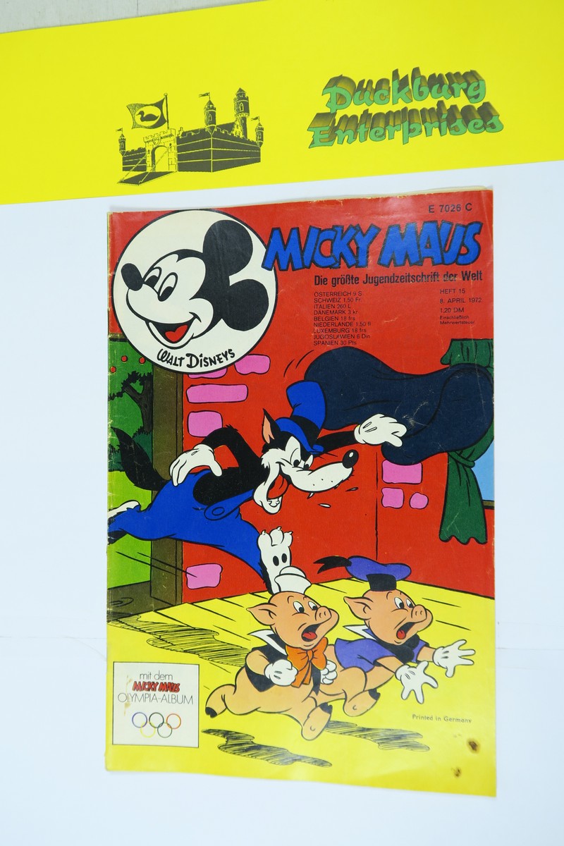 Micky Maus 1972/15 vom 8.4.72  Ehapa im Zustand (2-3). 146961 Micky Maus 1972/15 vom 8.4.72  Ehapa im Zustand (2-3). 146961