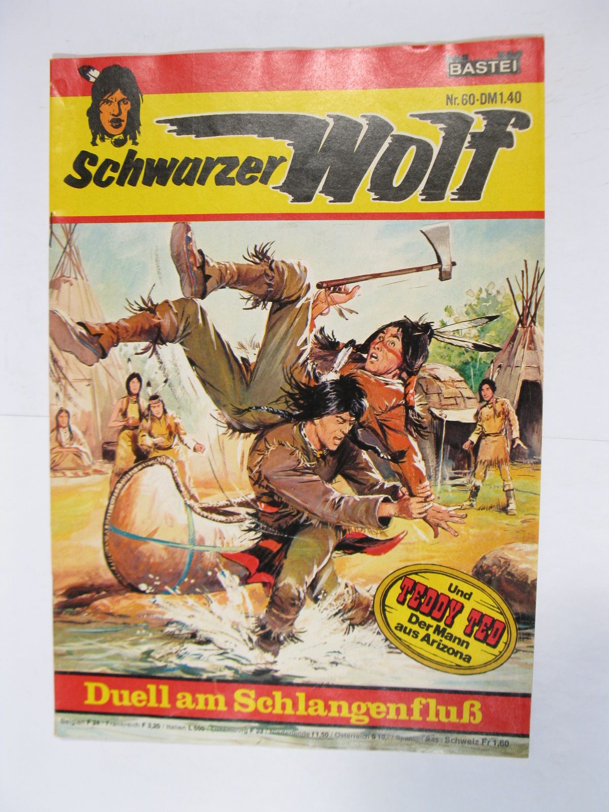 Schwarzer Wolf Nr. 60 Bastei im Zustand (1). 86087 Schwarzer Wolf Nr. 60 Bastei im Zustand (1). 86087
