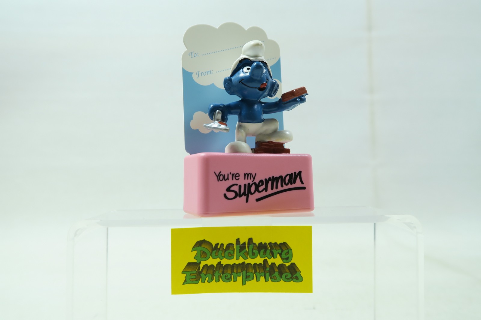 Viereck Spruchsockel Maurer Schlumpf smurf podest superman Schleich 156073 Viereck Spruchsockel Maurer Schlumpf smurf podest superman Schleich 156073