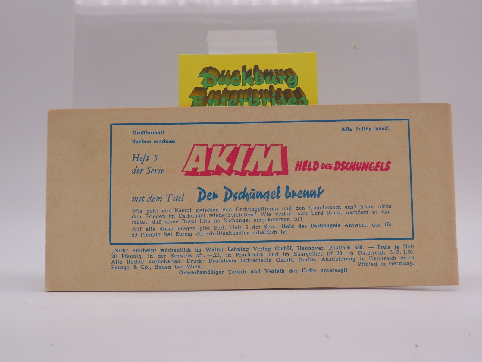 NICK   Nr.  16  Lehning Piccolo im Zustand (0-/0-1). 197399