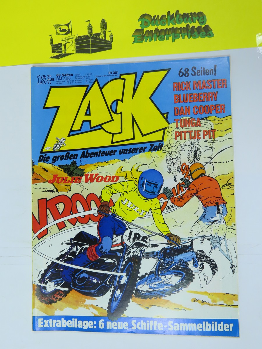 ZACK  Comic mit Beilage Nr. 77/18 Koralle Vlg. im Zustand (1/1-2). 151655 ZACK  Comic mit Beilage Nr. 77/18 Koralle Vlg. im Zustand (1/1-2). 151655