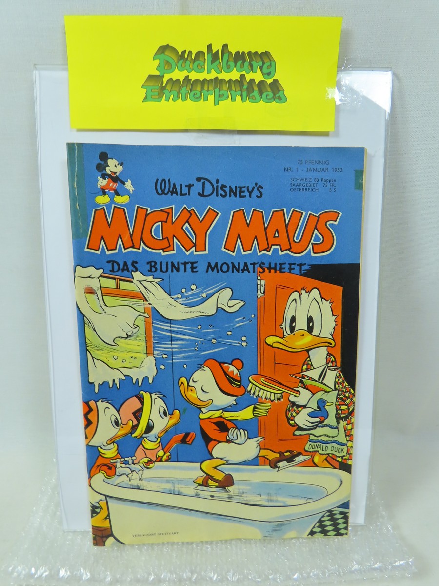 Micky Maus 1952/ 1 vom Januar 1952 Ehapa im Zustand (2 ). 199036 Micky Maus 1952/ 1 vom Januar 1952 Ehapa im Zustand (2 ). 199036