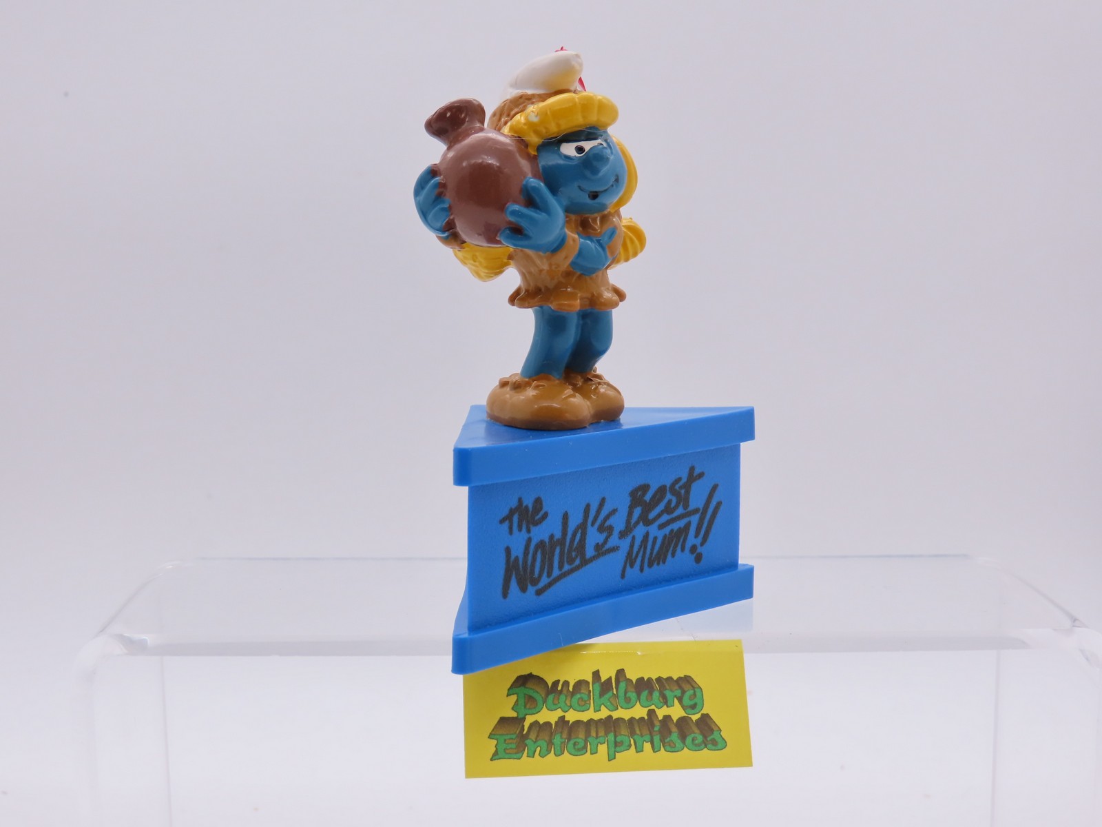 Dreieck Spruchsockel  Indianer Schlumpfine  smurf podest base Schleich 177895