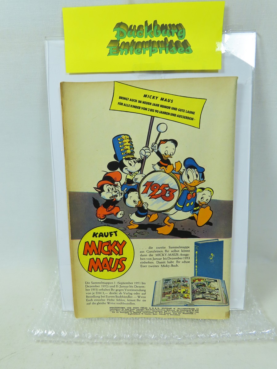 Micky Maus 1953/ 1 vom Januar 1953   Ehapa im Zustand (2/2-3 ). 199108