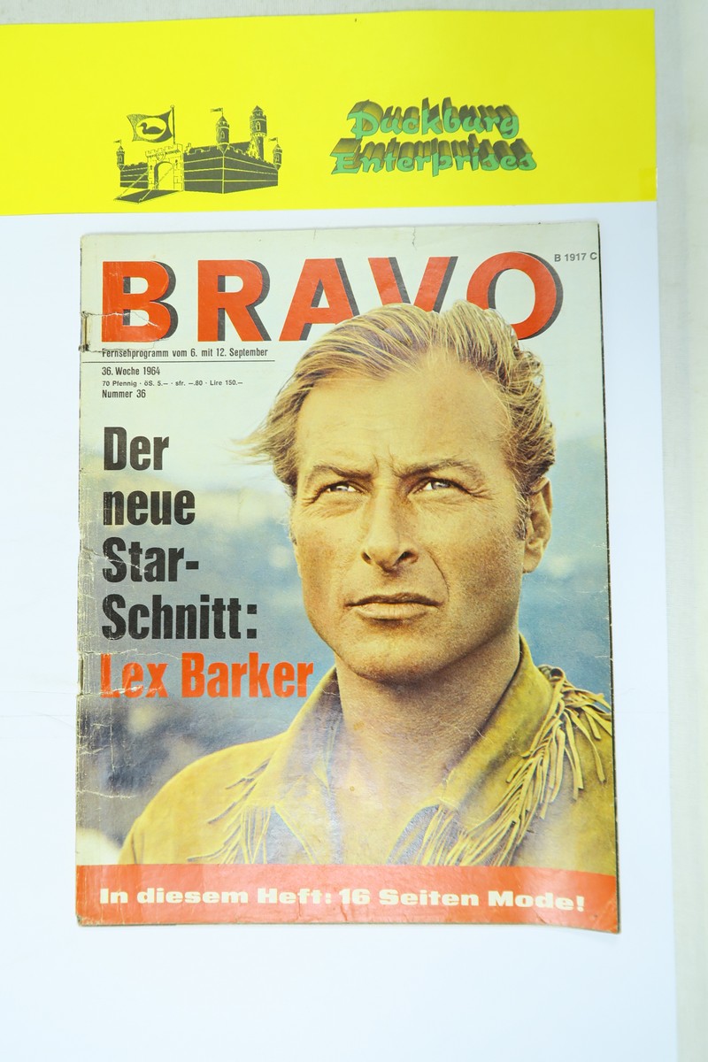Bravo 1964 /36 vom 1.9.1964 Lex Barker, P. Brice, Margitta Scherr, M. Kilius 159055