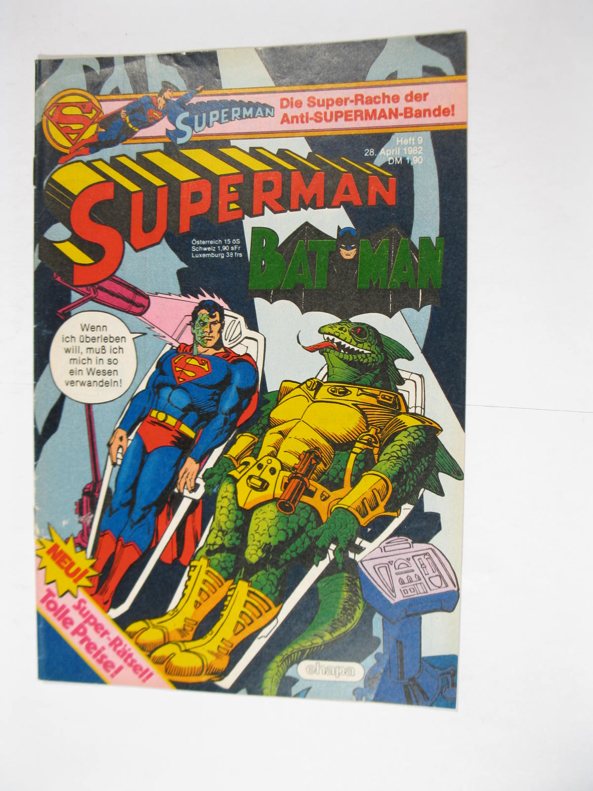 Superman Comic 1982/ 9 Ehapa im Zustand (1-2). 114265 Superman Comic 1982/ 9 Ehapa im Zustand (1-2). 114265