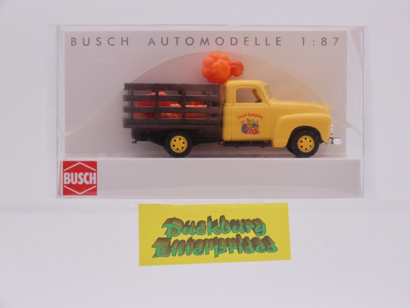 Busch 48220 Chevrolet Pick up Fruit Company gelb in OVP 1:87 187771 Busch 48220 Chevrolet Pick up Fruit Company gelb in OVP 1:87 187771