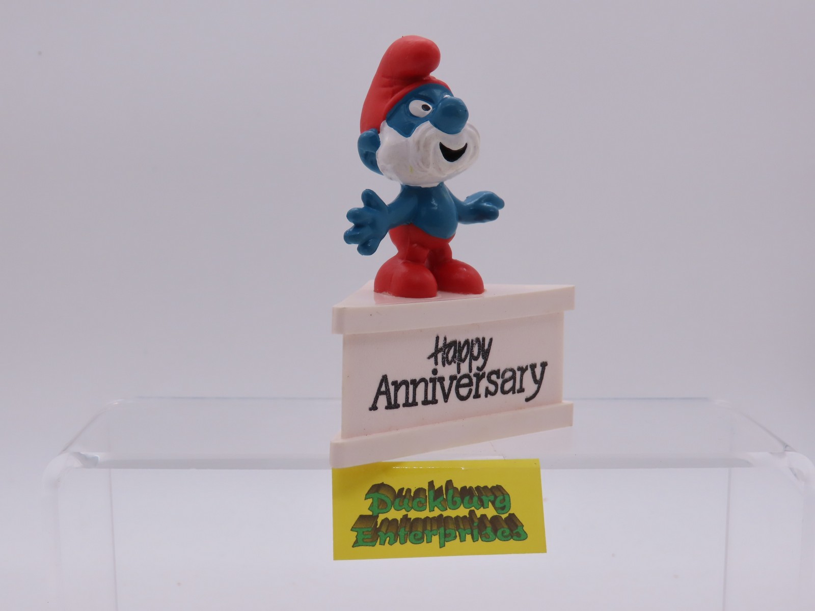 Dreieck Spruchsockel  Papa Schlumpf  smurf podest base Schleich 177889