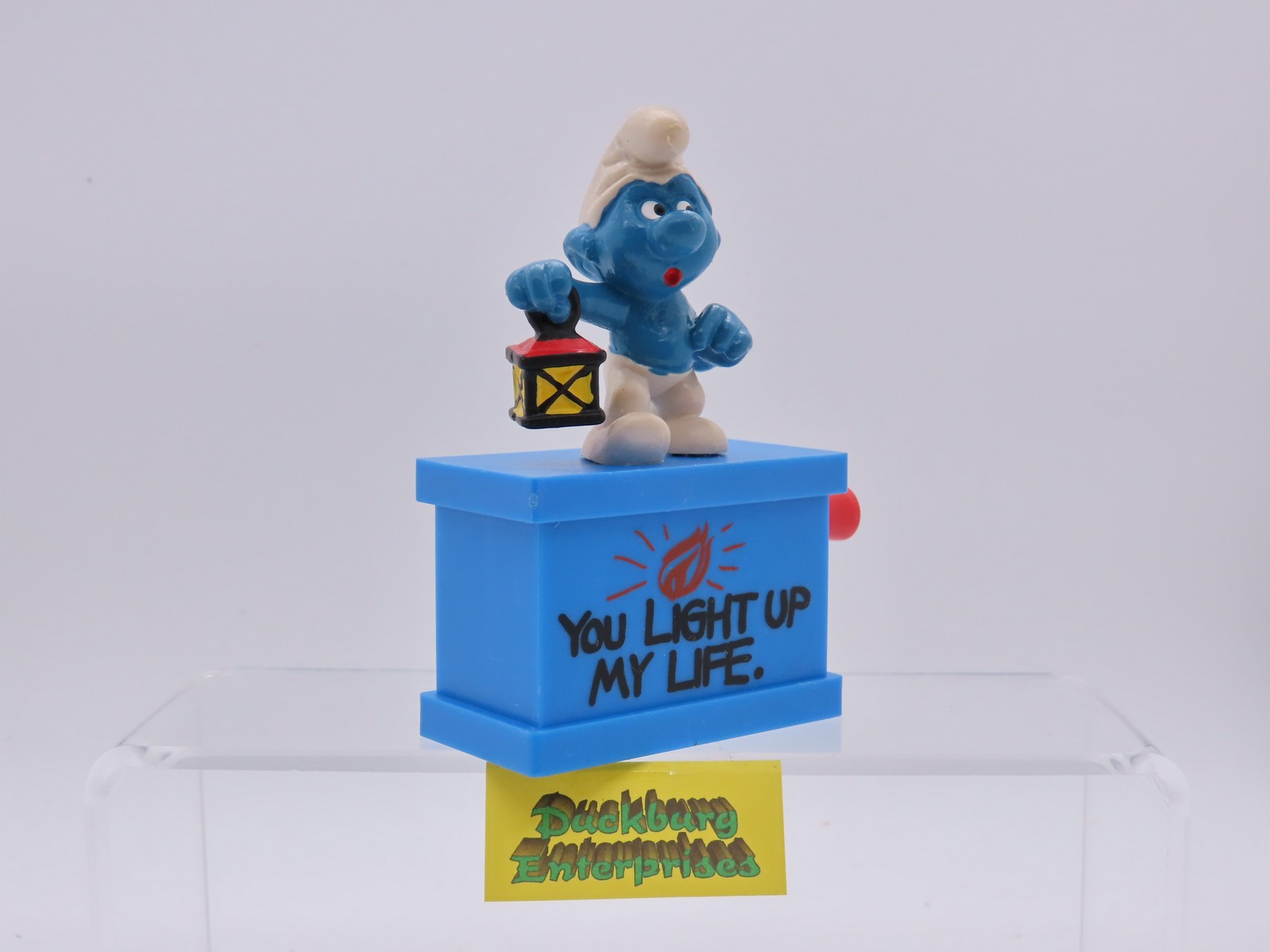 Spieluhr  Laternen Schlumpf  smurf musicbox  SCHLEICH schtroumpf 177909