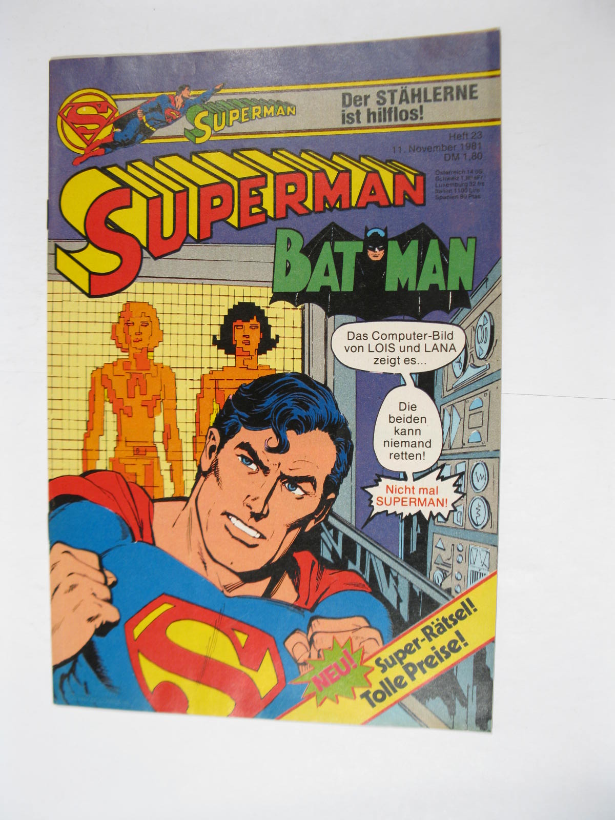 Superman Comic 1981/23 Ehapa im Zustand (1/1-2). 114241 Superman Comic 1981/23 Ehapa im Zustand (1/1-2). 114241