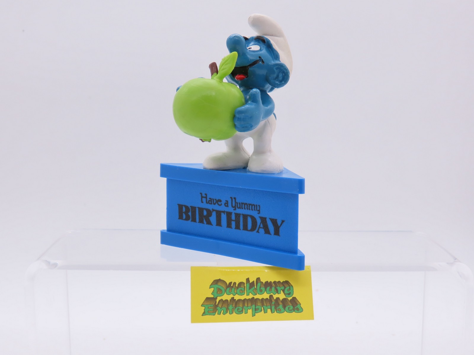 Dreieck Spruchsockel  Apfel Schlumpf  smurf podest base Schleich 177883