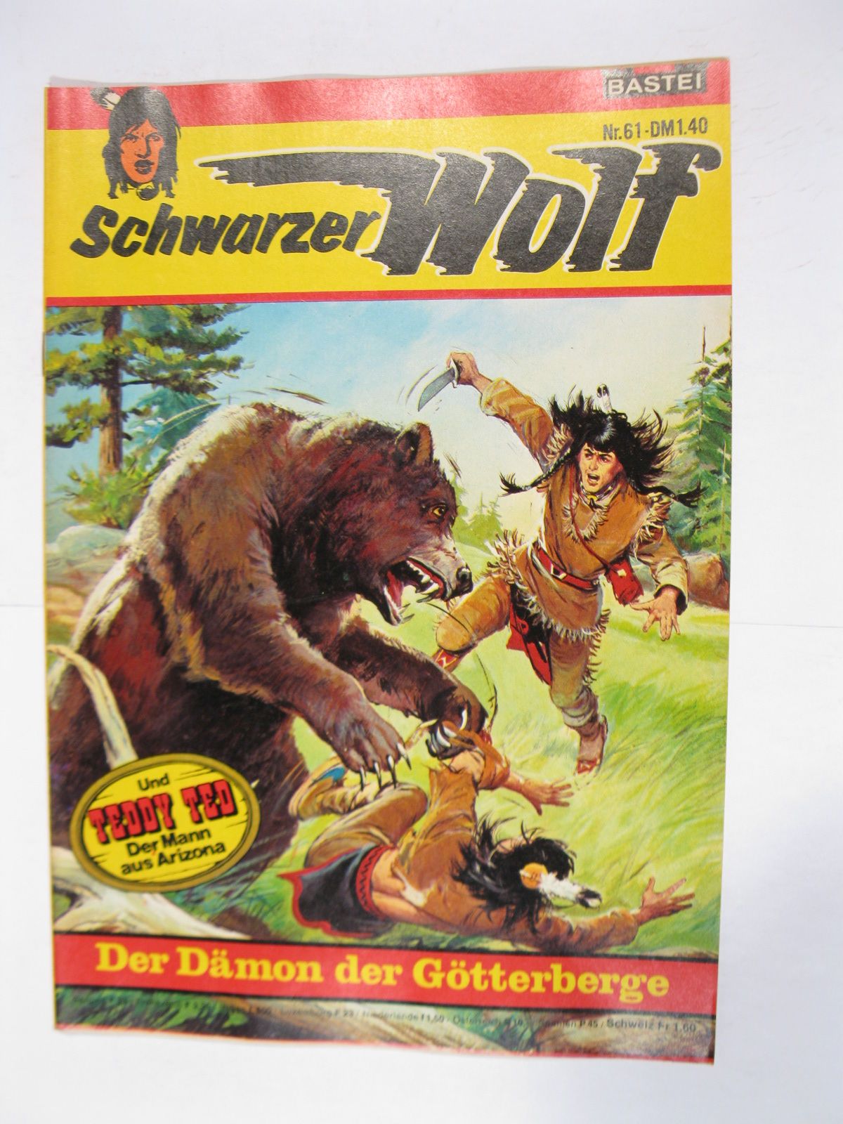 Schwarzer Wolf Nr. 61 Bastei im Zustand (1). 86089 Schwarzer Wolf Nr. 61 Bastei im Zustand (1). 86089