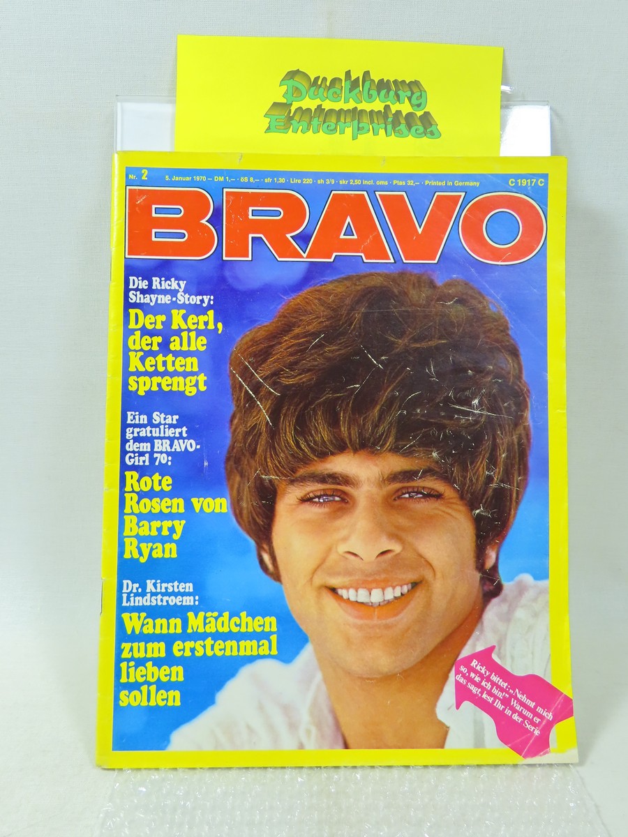 Bravo 1970 / 2 vom 5.1.1970 Ricky Shayne, Leif Erikson, Mark Slade 159391 Bravo 1970 / 2 vom 5.1.1970 Ricky Shayne, Leif Erikson, Mark Slade 159391