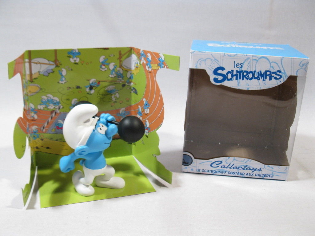 Kunstharz Schlumpf mit Hantel Fa. Plastoy resin smurf schtroumpf puffi p169 Kunstharz Schlumpf mit Hantel Fa. Plastoy resin smurf schtroumpf puffi p169