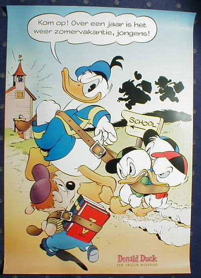 Poster Donald mit Tick,Trick,Track schönes Barks Motiv Poster Donald mit Tick,Trick,Track schönes Barks Motiv